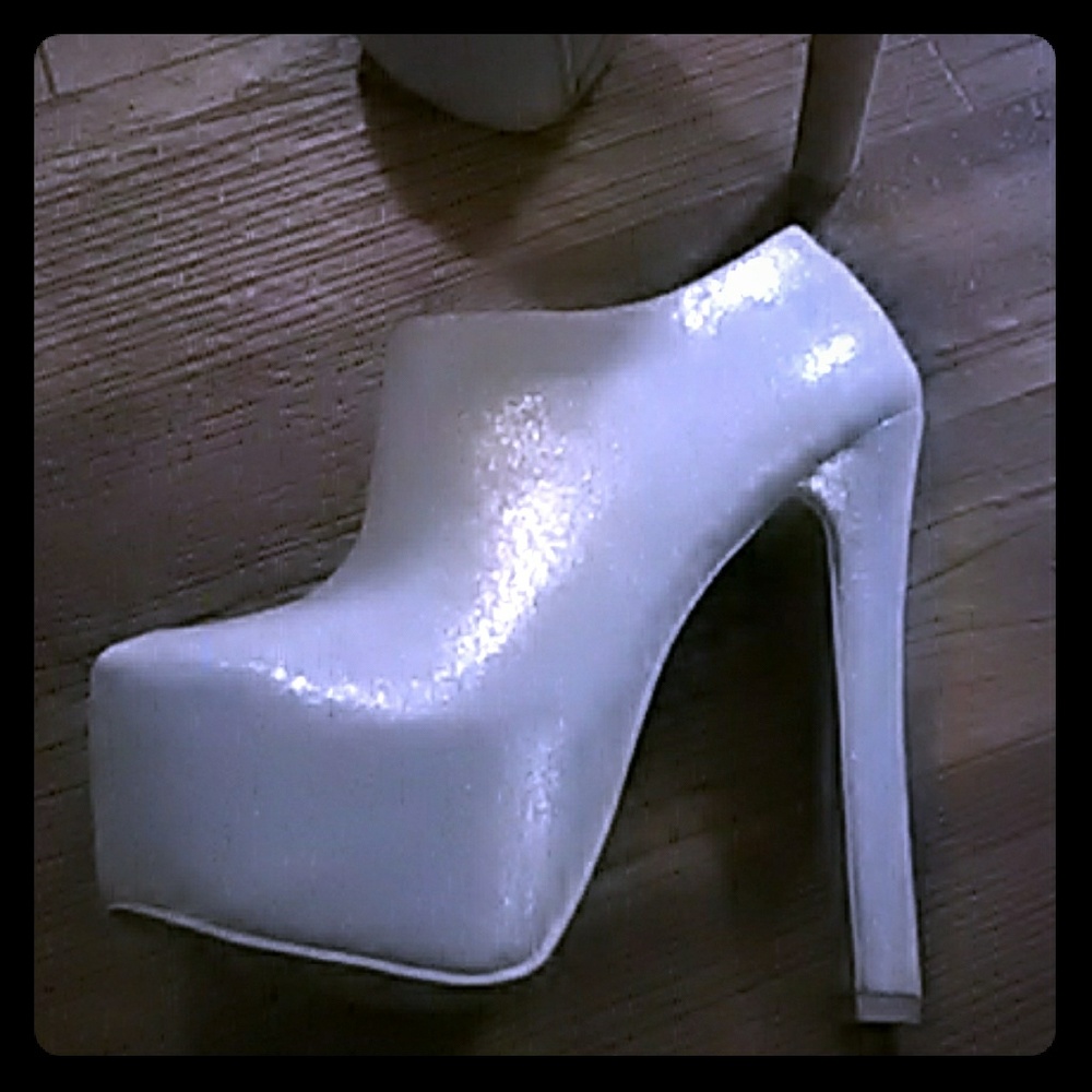 Paper Fox Sparkly Shiny Sexy Stiletto Booties